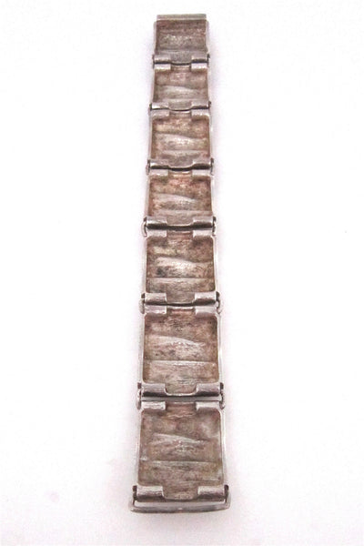Knud V Andersen textured silver 'bark' bracelet
