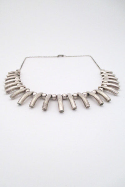 A Dragsted heavy silver graduated fringe necklace