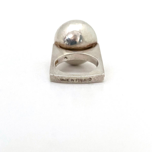 Pekka Piekainen large silver sphere ring ~ 1972