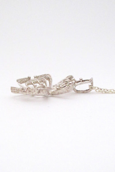 profile Studio Else and Paul Norway vintage silver brutalist openwork pendant Scandinavian Modern design