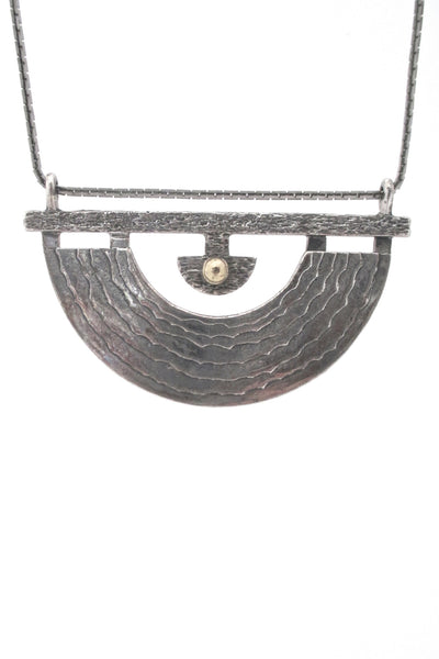 Jean-Claude Darveau large 'crescent & sphere' necklace