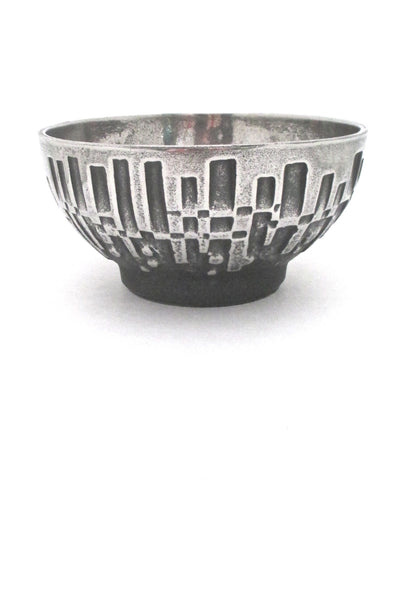 Olav Joff cast stainless steel brutalist bowl