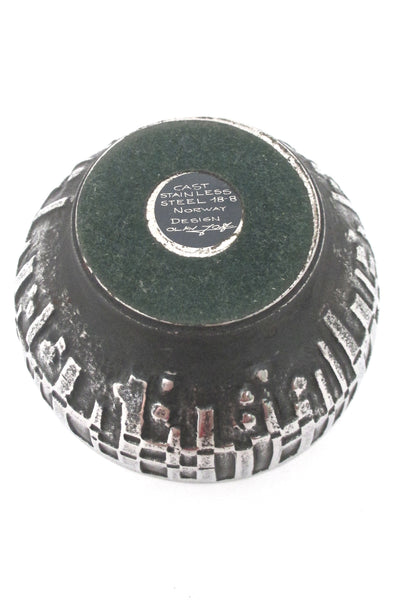 Olav Joff cast stainless steel brutalist bowl