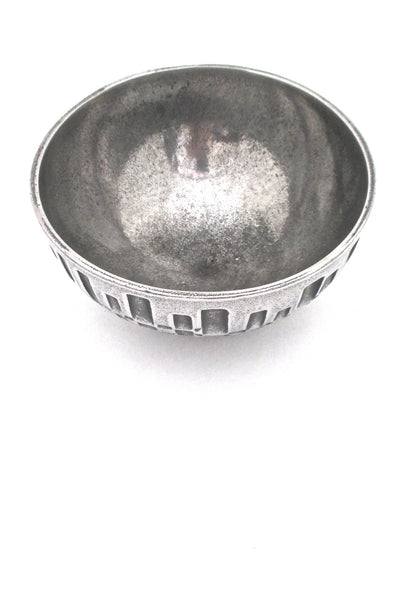 Olav Joff cast stainless steel brutalist bowl