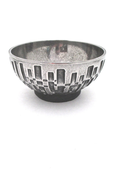 Olav Joff cast stainless steel brutalist bowl