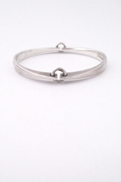 Hans Hansen hinged silver bangle