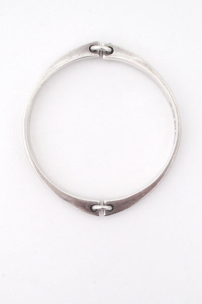 Hans Hansen hinged silver bangle