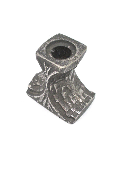 Olav Joff cast stainless steel brutalist candle holder #2