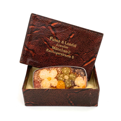 Perli vintage enamel flowers brooch ~ original box