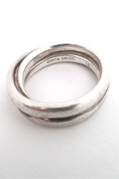 Pierre Cardin sterling 'eternity loop' ring #18