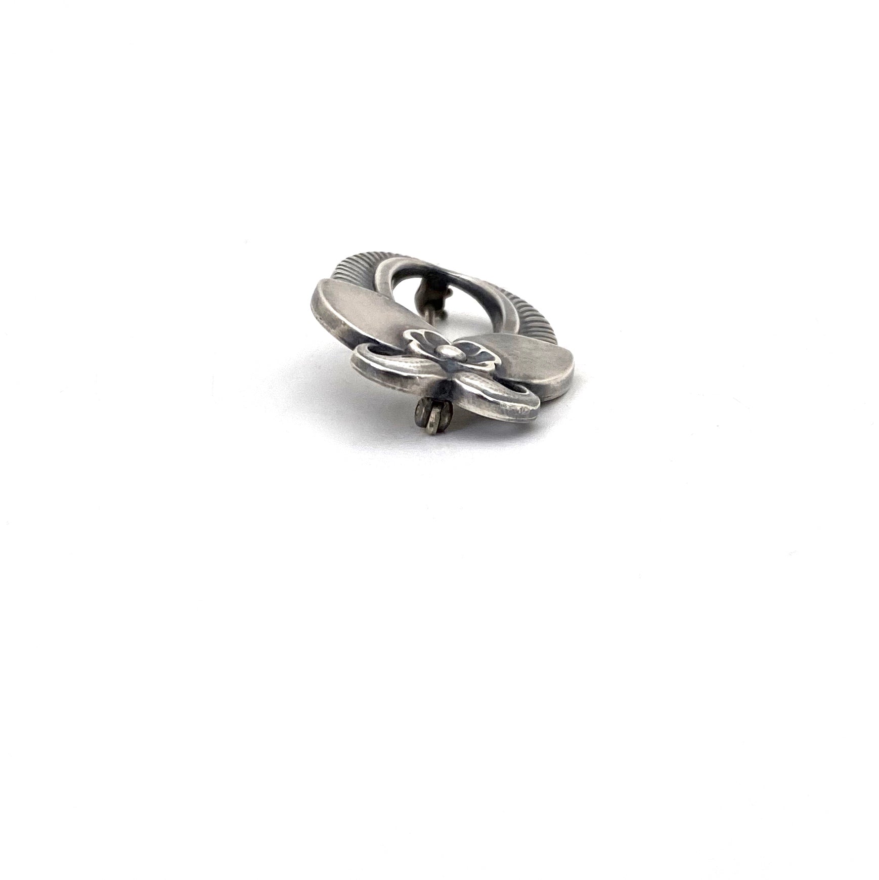 profile Georg Jensen Denmark vintage silver Cactus brooch 227 Gundolph Albertus Scandinavian jewelry design