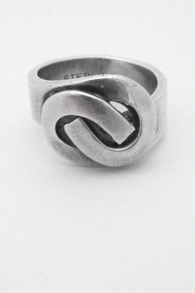 Henry Steig New York American Modernist vintage sterling silver ring