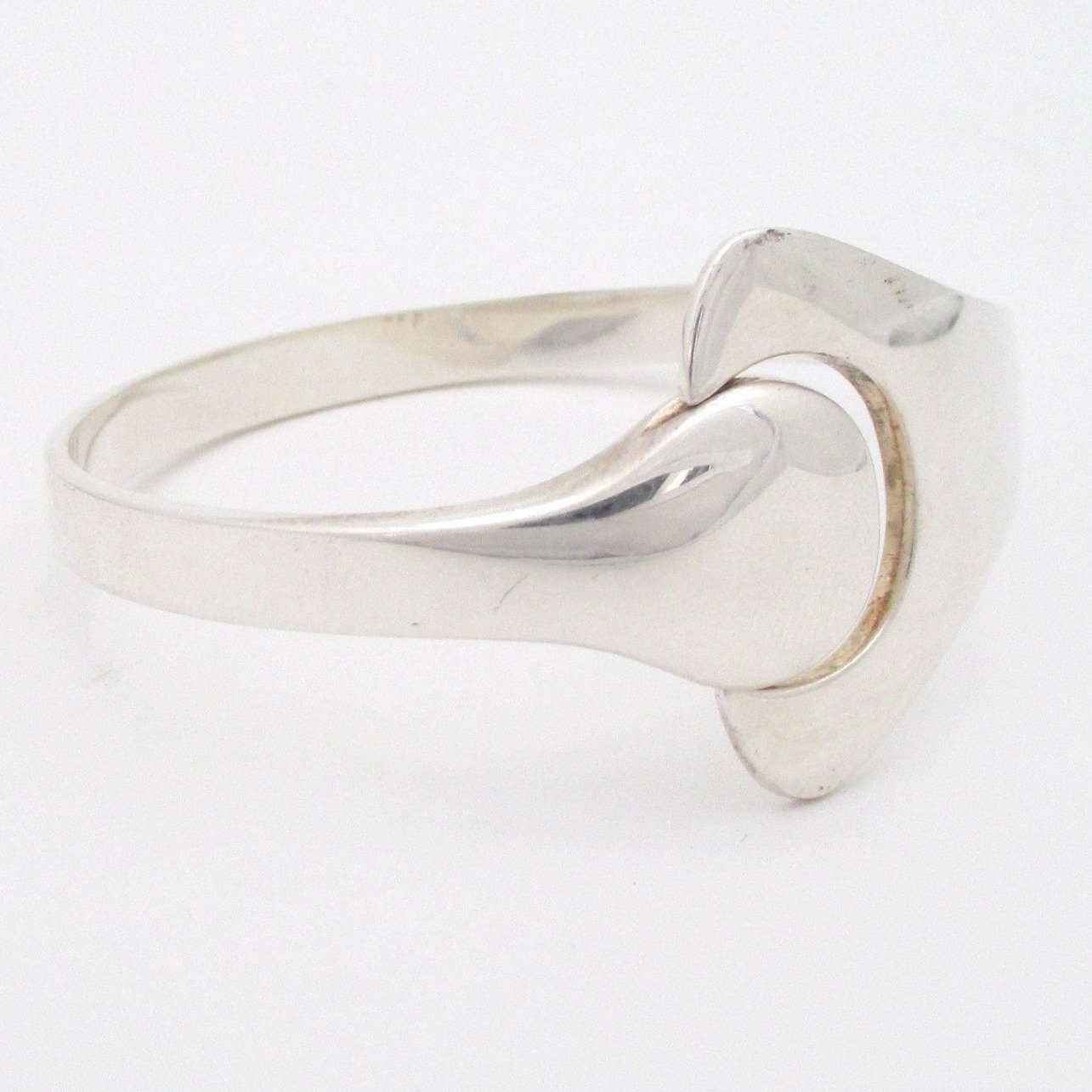 Hans Hansen Denmark vintage Scandinavian Modernist silver Puzzle bracelet
