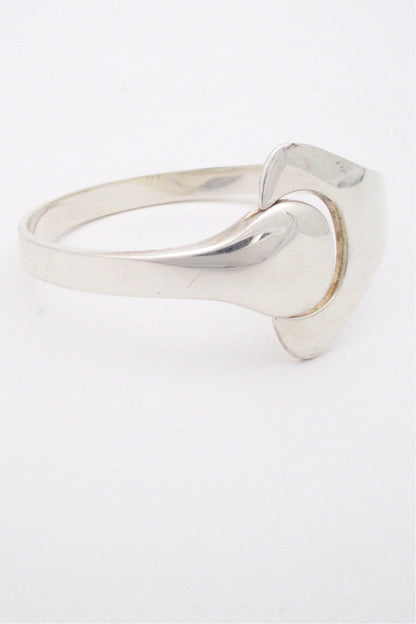 Hans Hansen Denmark vintage Scandinavian Modernist silver Puzzle bracelet