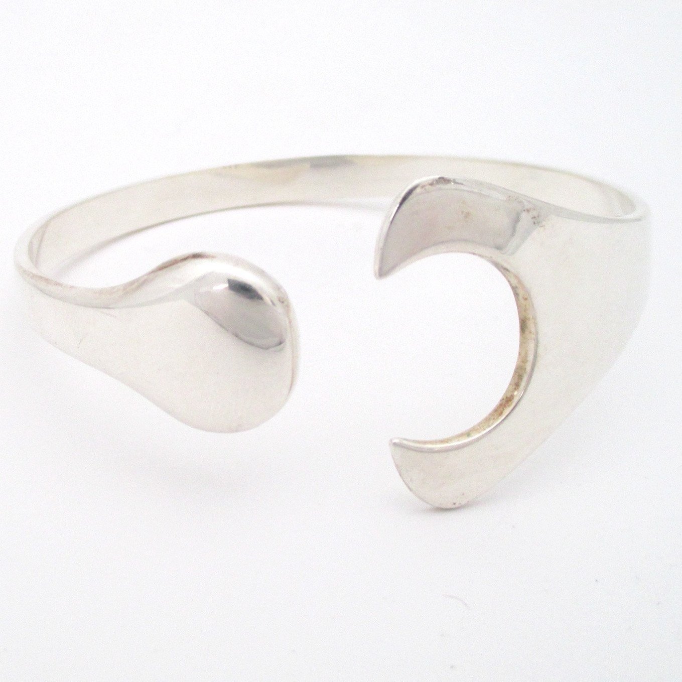 Hans Hansen Denmark vintage Scandinavian Modernist silver Puzzle bracelet