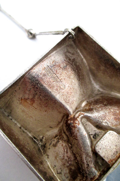Bjorn Weckstrom extra large 'Big Drop' acrylic & silver necklace