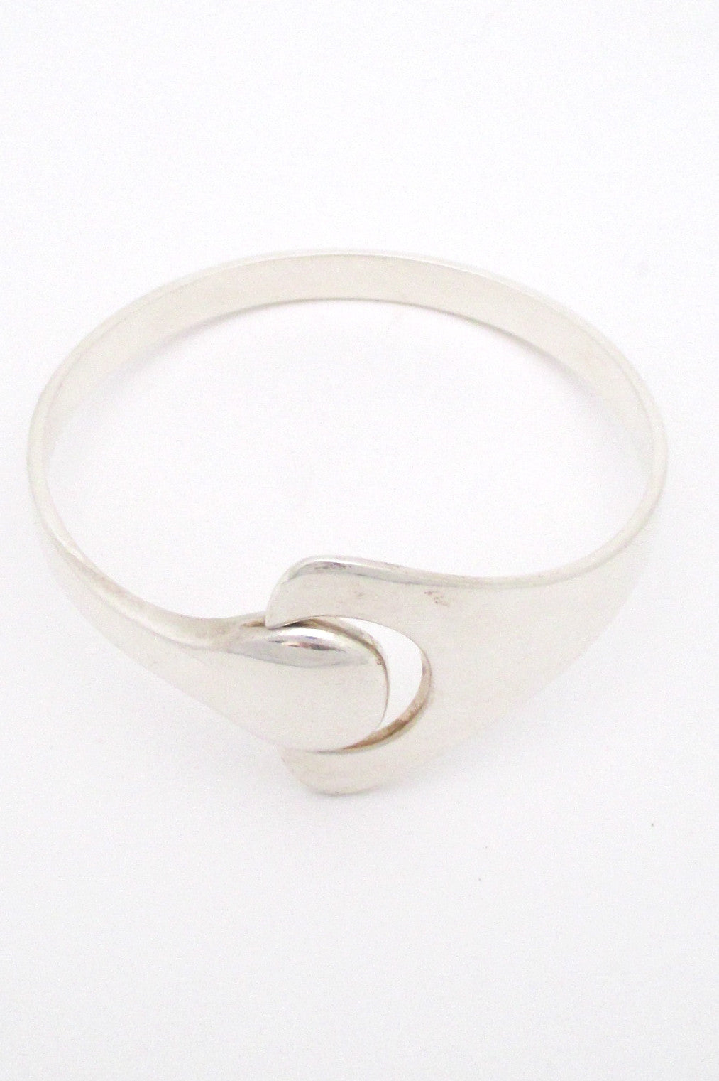 Hans Hansen Denmark vintage Scandinavian Modernist silver Puzzle bracelet