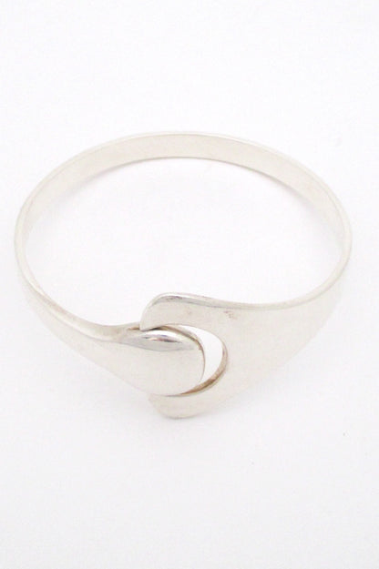 Hans Hansen Denmark vintage Scandinavian Modernist silver Puzzle bracelet
