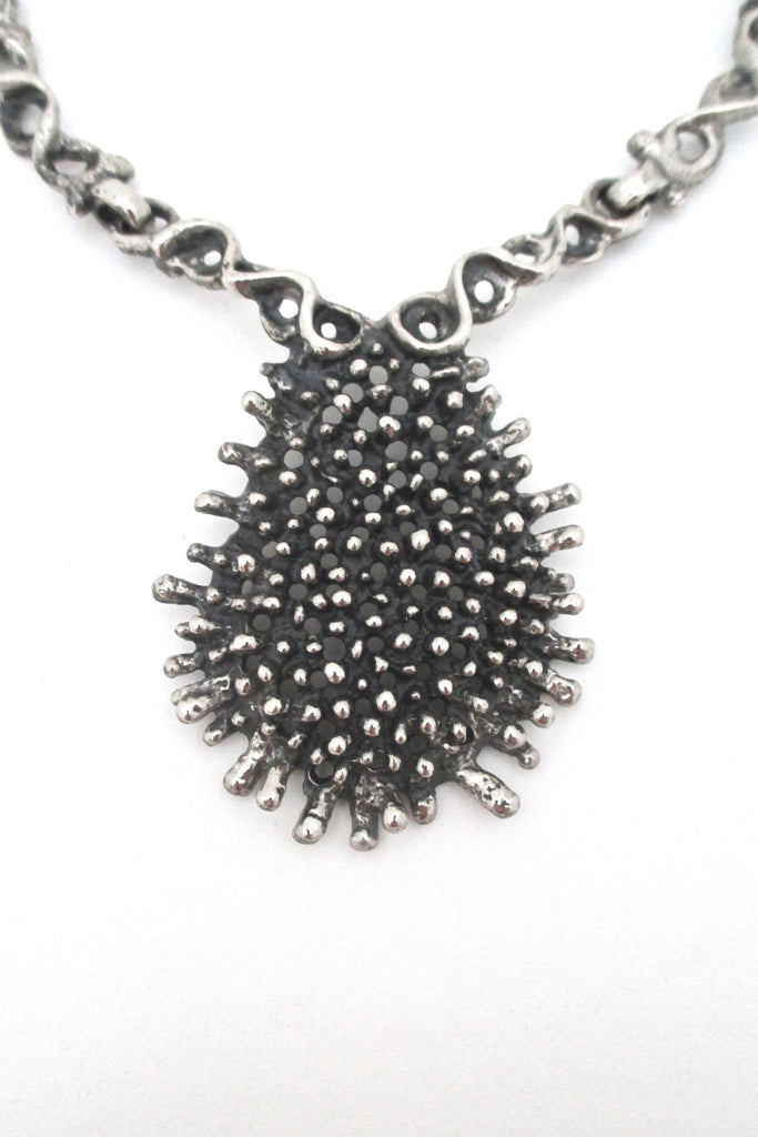 Robert Larin large brutalist pierced pewter neck piece – Samantha ...