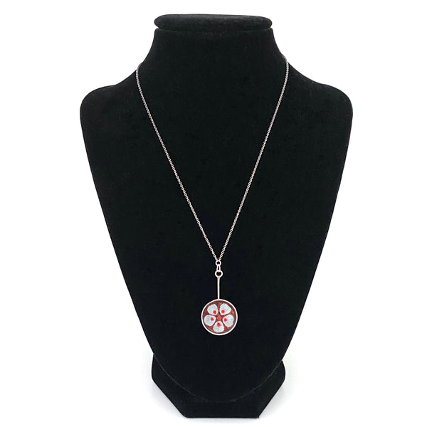 Norman Grant petite silver & enamel pendant ~ 1975