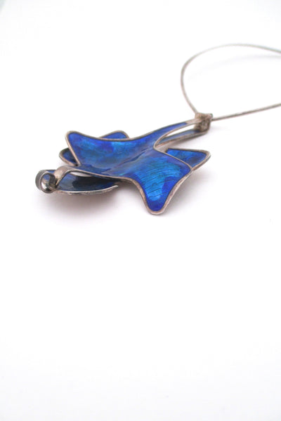 profile David Andersen Norway vintage enamel and silver large pendant and neck ring Bjorn Sigurd Ostern