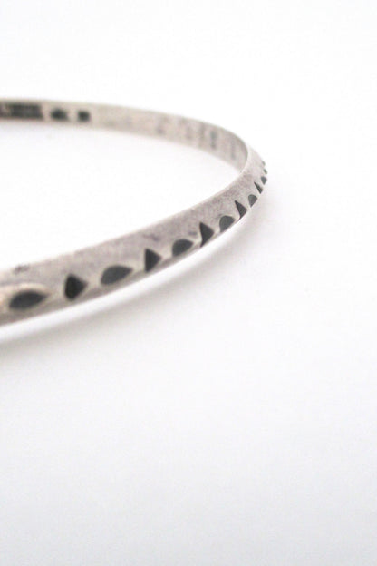 profile Erling Christoffersen for Plus Studios Norway Design vintage modernist silver bangle