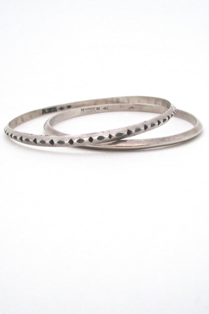scale - Erling Christoffersen for Plus Studios Norway Design vintage modernist silver bangle
