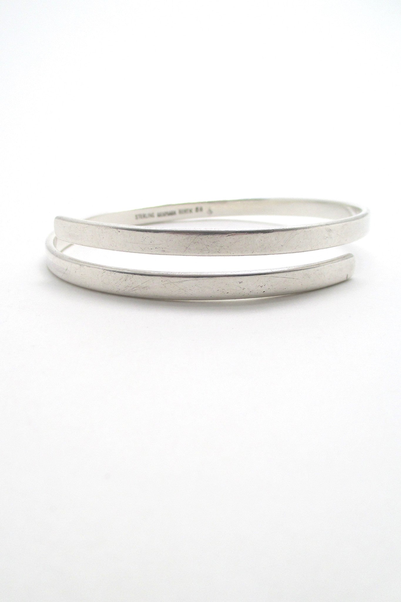 detail Bent K Knudsen Denmark vintage Scandinavian modernist silver bracelet