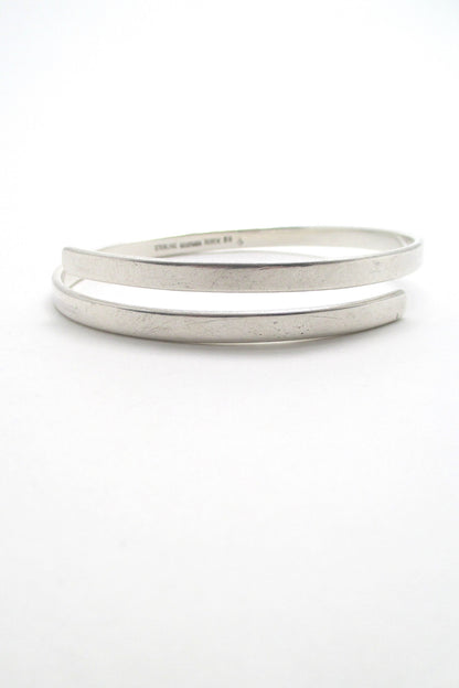 detail Bent K Knudsen Denmark vintage Scandinavian modernist silver bracelet