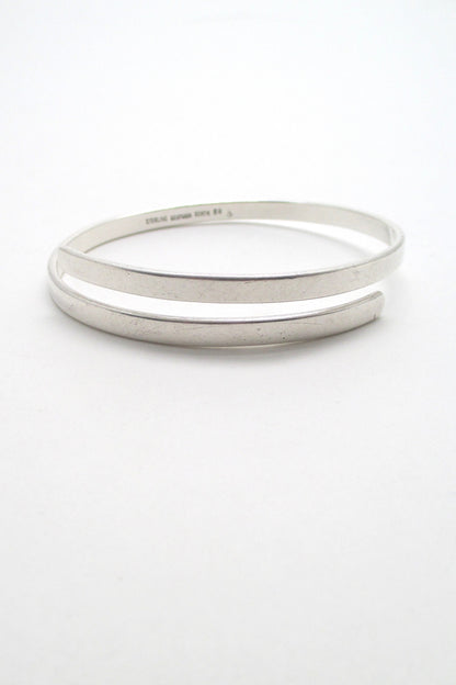 Bent Knudsen simple silver wrap bangle