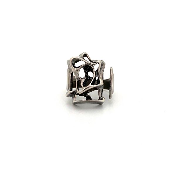 Uni David-Andersen large silver openwork ring ~ Unn Tangerud