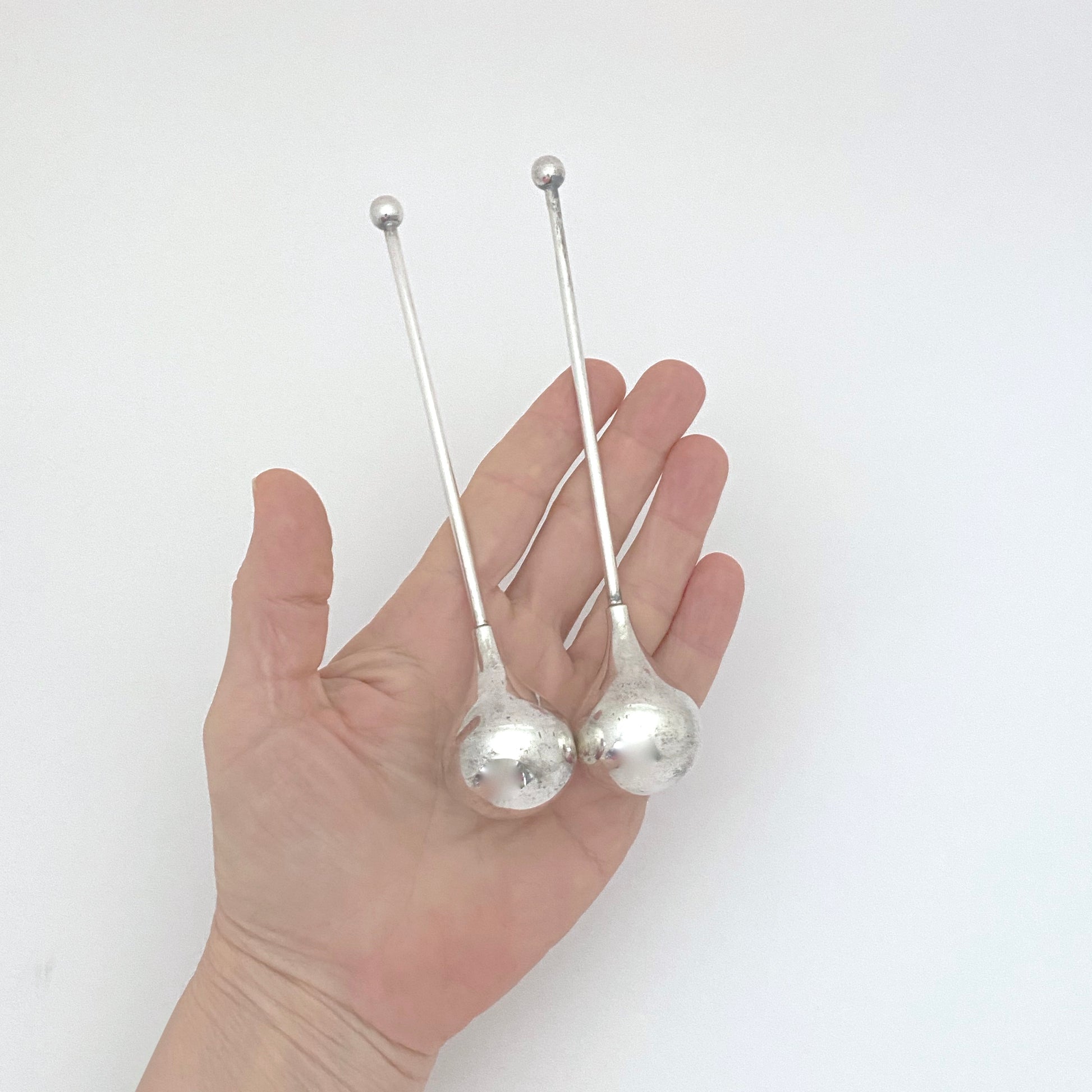 detail scale vintage ABSA Denmark silver plate drinks cocktail cooler stir sticks Scandinavian Modernist design