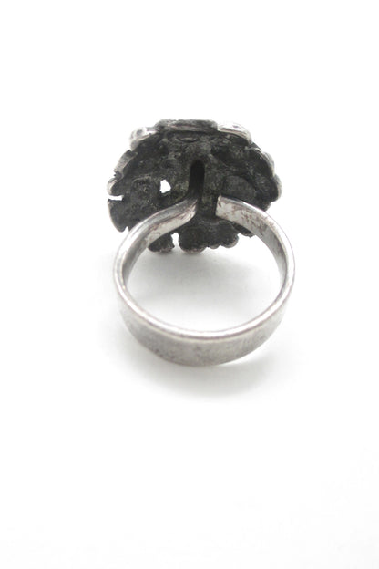 Owe Johansson brutalist silver ring