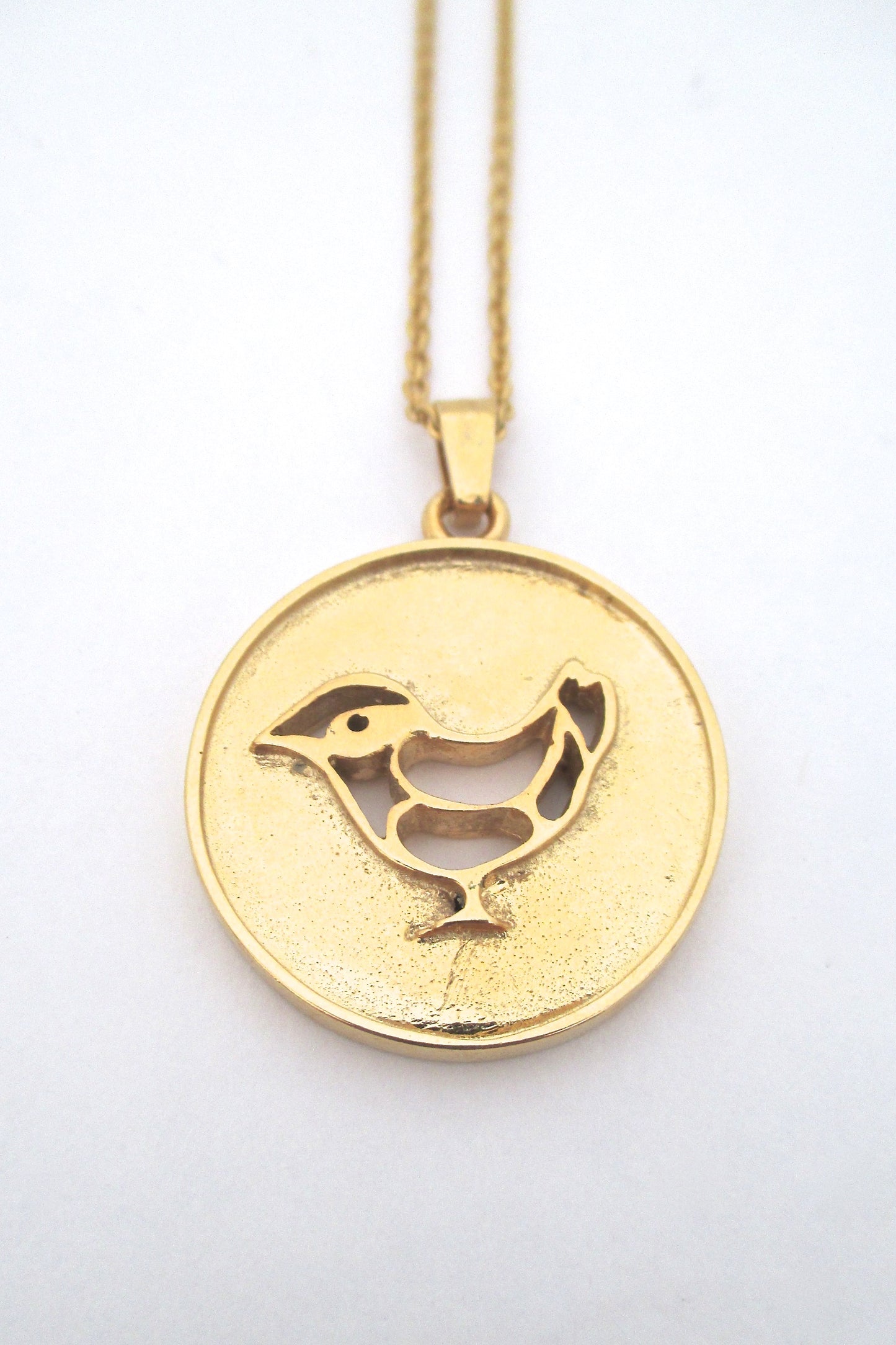 Bernard Chaudron 'songbird' resin enamel necklace - signed