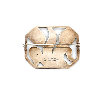 Carl Poul Petersen vintage silver tulips brooch