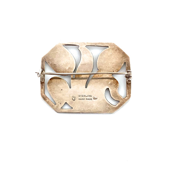 Carl Poul Petersen vintage silver tulips brooch