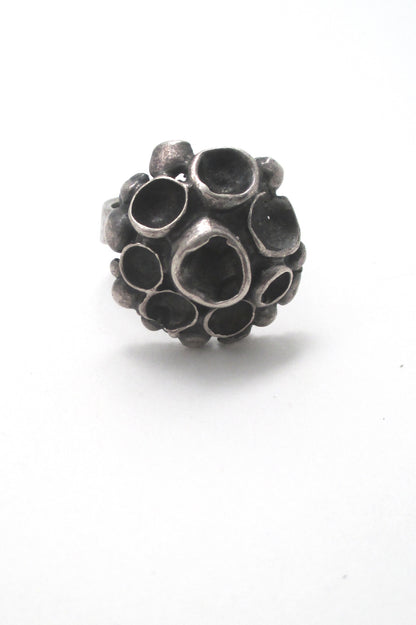 Owe Johansson brutalist silver ring