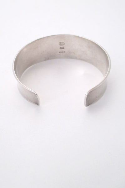 Georg Jensen wide & heavy cuff bracelet #188 by Poul Hansen