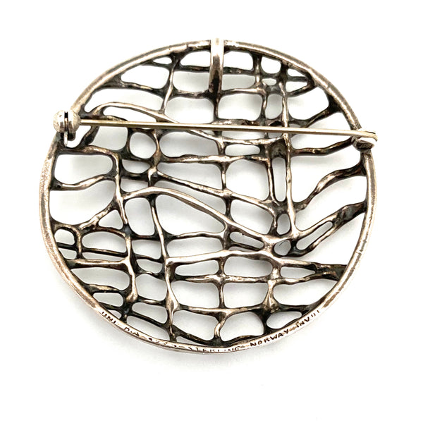Uni David-Andersen large silver pendant / brooch ~ Unn Tangerud