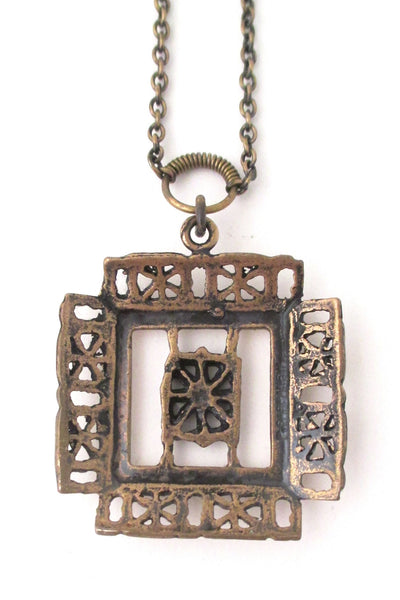 Pentti Sarpaneva bronze 'Pitsi' necklace
