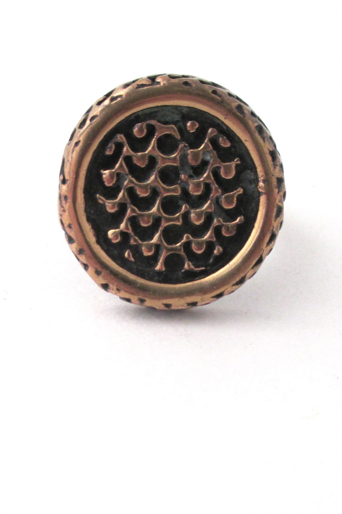 Pentti Sarpaneva Finland vintage bronze disc ring