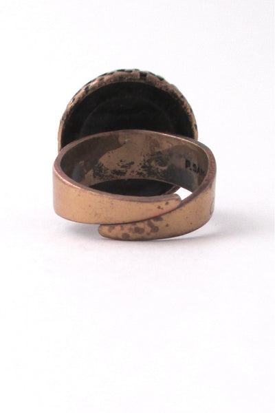 Pentti Sarpaneva bronze 'textured disc' ring