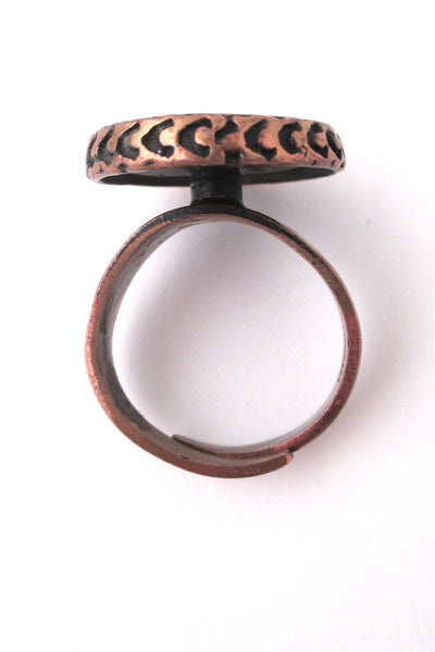 Pentti Sarpaneva Finland vintage bronze disc ring