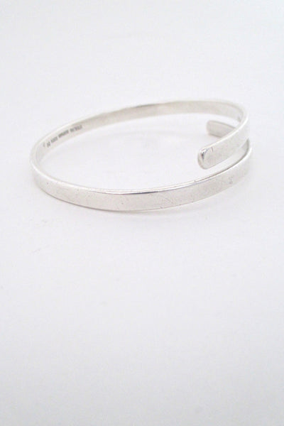 profile Bent K Knudsen Denmark vintage Scandinavian modernist silver bracelet