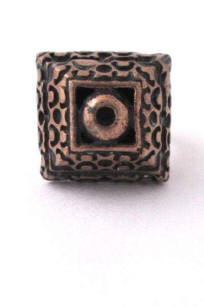 Pentti Sarpaneva Finland vintage bronze large square ring