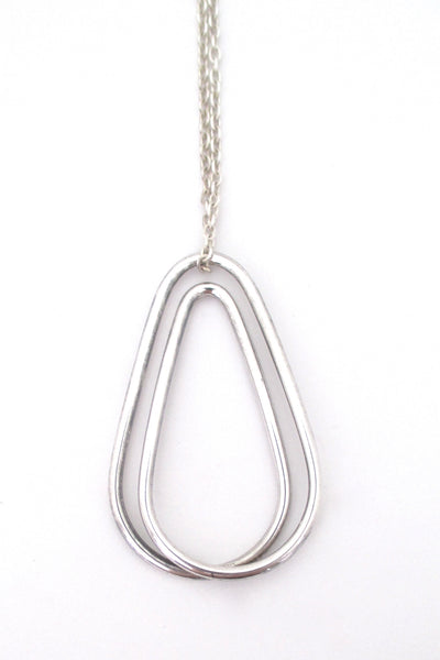 detail Andreas Mikkelsen Denmark vintage sterling looped silver pendant 1970s