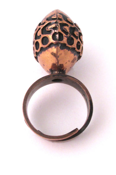 Pentti Sarpaneva large oval bronze ring