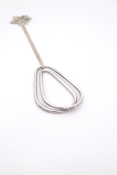 profile Andreas Mikkelsen Denmark vintage sterling looped silver pendant 1970s