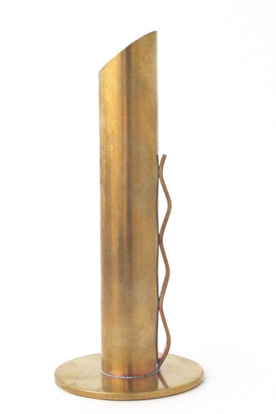 Sweden vintage modernist brass candle holder