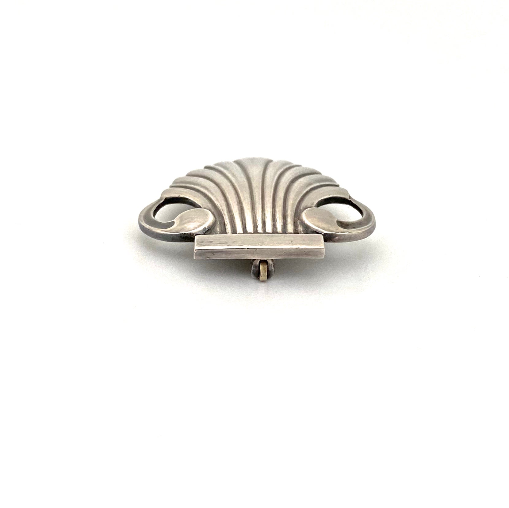 profile Georg Jensen Denmark vintage silver shell brooch 246 Georg Jensen design